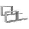 Kelluvat hyllyt 2 kpl Harmaa Sonoma 80 x 15 x 30 cm