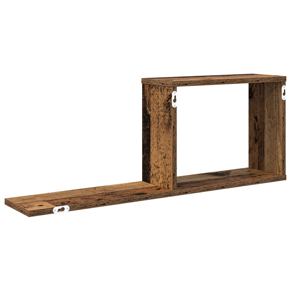Kelluvat hyllyt Vanha puu 80 x 15 x 30 cm Tekninen puu