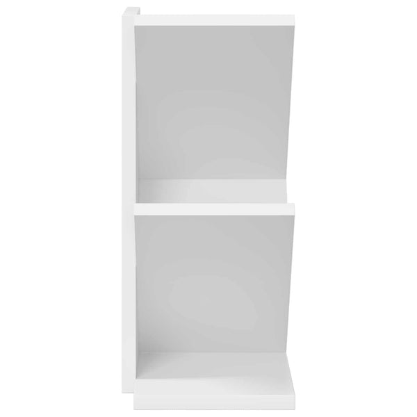 Puun Kirjahylly 3-tasoa 30 x 18 x 40 cm Tekninen puu valkoinen