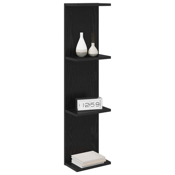 Seinähylly Musta tammi 25 x 15 x 100 cm Tekninen puu