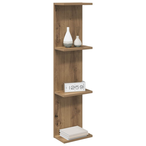 Seinähylly 2 kpl Artisaanitammi 25 x 15 x 100 cm Tekninen puu