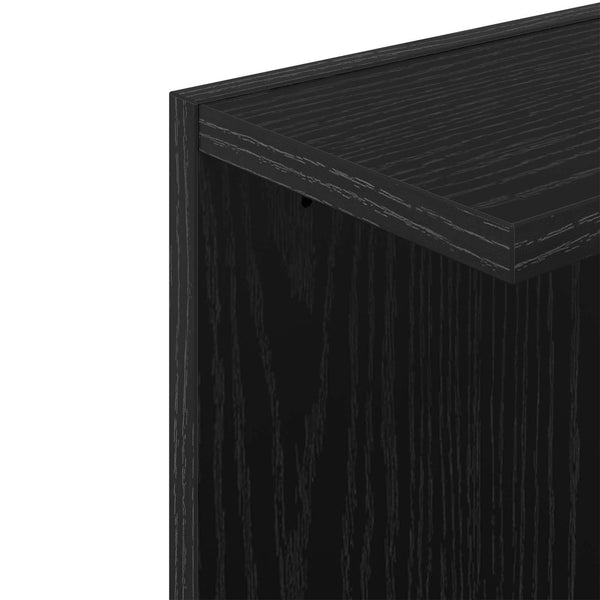 Seinähylly 2 kpl Musta tammi 30 x 15 x 100 cm Tekninen puu