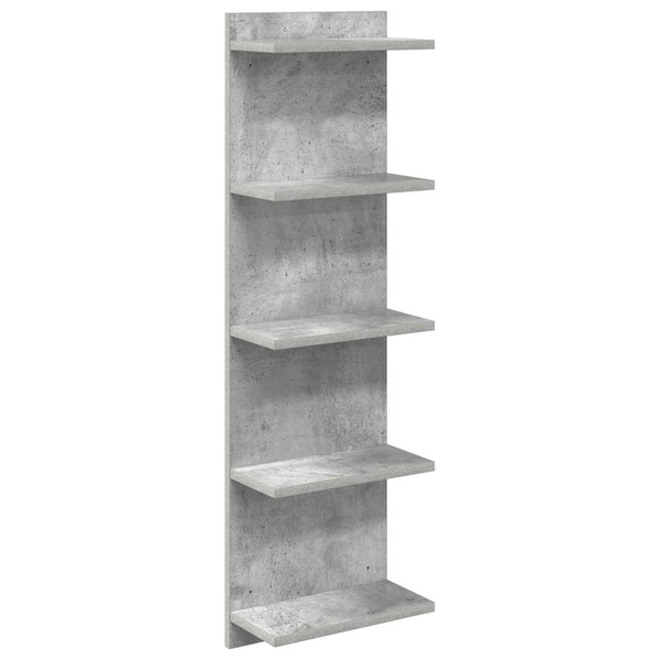 Seinähylly Betoninharmaa 30 x 15 x 100 cm Tekninen puu