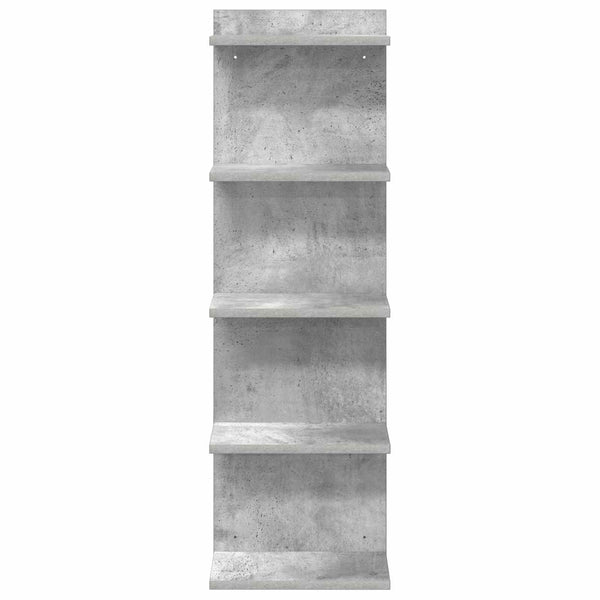 Seinähylly Betoninharmaa 30 x 15 x 100 cm Tekninen puu
