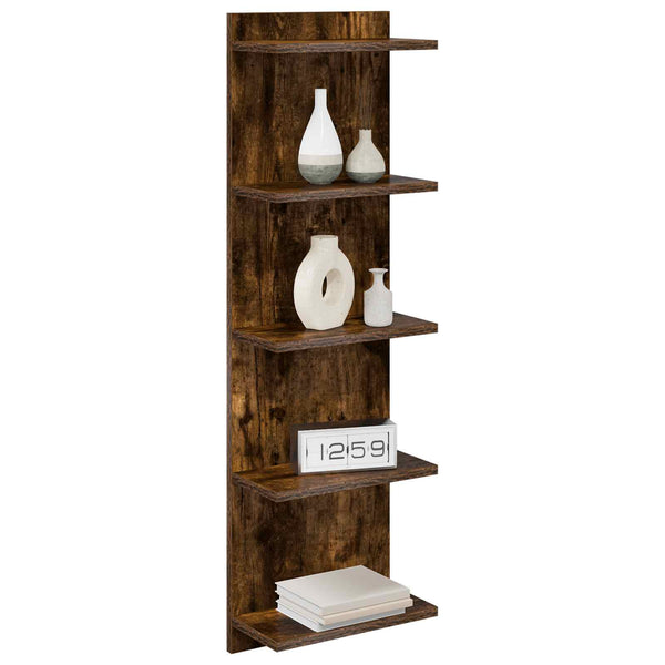 Seinähylly 2 kpl Savutammi 30 x 15 x 100 cm Tekninen puu