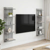 Seinähylly 2 kpl Harmaa Sonoma 30 x 15 x 100 cm Tekninen puu