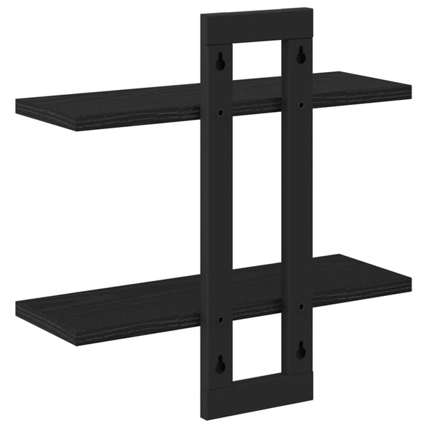 Kelluvat hyllyt Musta tammi 40 x 15 x 40 cm Tekninen puu