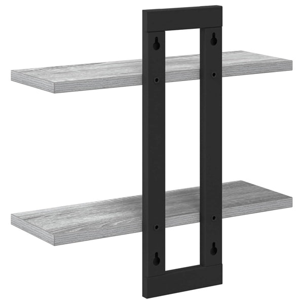 Kelluvat hyllyt Harmaa Sonoma 40 x 15 x 40 cm Tekninen puu