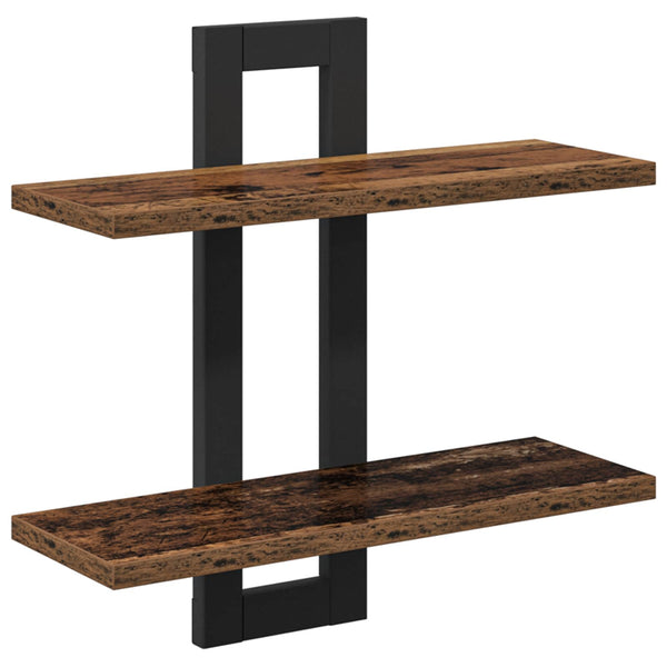 Kelluvat hyllyt Vanha puu 40 x 15 x 40 cm Tekninen puu