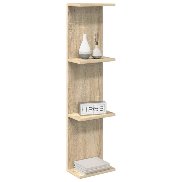 Seinähylly 2 kpl Sonoma-tammi 22 x 15 x 100 cm Tekninen puu