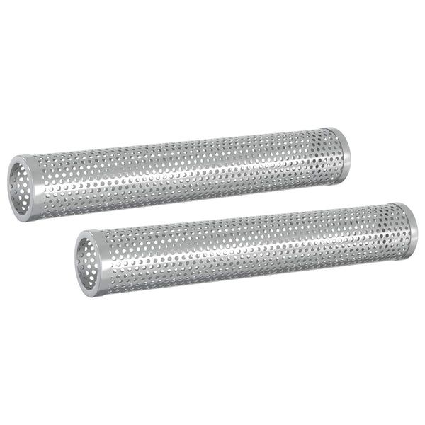 Savustustubia 2 kpl Ø 5 x 30 cm Ruostumaton teräs 304 Hopea