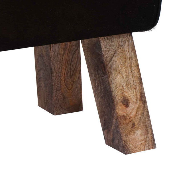 Penkki 110 x 30 x 45 cm Aitoa Nahkaa Musta ja Valkoinen