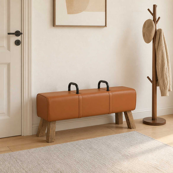 Penkki Ruskea 110 x 30 x 45 cm Aitoa Nahkaa