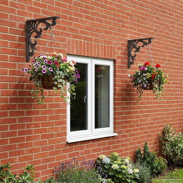 Seinähyllyn kannattimet 2 kpl Antiikinruskea 14.5 x 14.5 x 3 cm