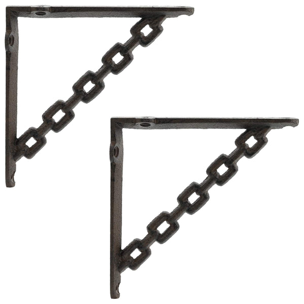 Sivuhyllyn kannattimet 2 kpl Antiikkiruskear 10.5 x 10.5 x 3 cm