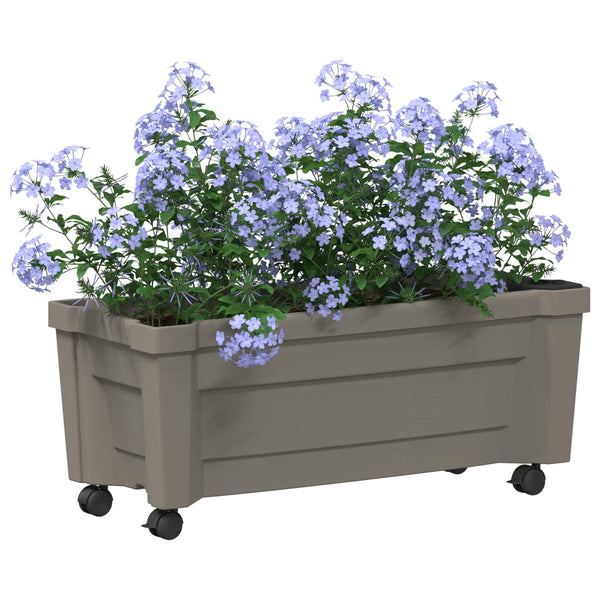 Calypso-istutus pyörillä Harmaa 79 x 35 x 33 cm PP