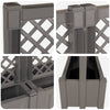 Iso istutusruukku tikkaille 2 pcs Harmaa 200 x 43 x 133,5 cm PP