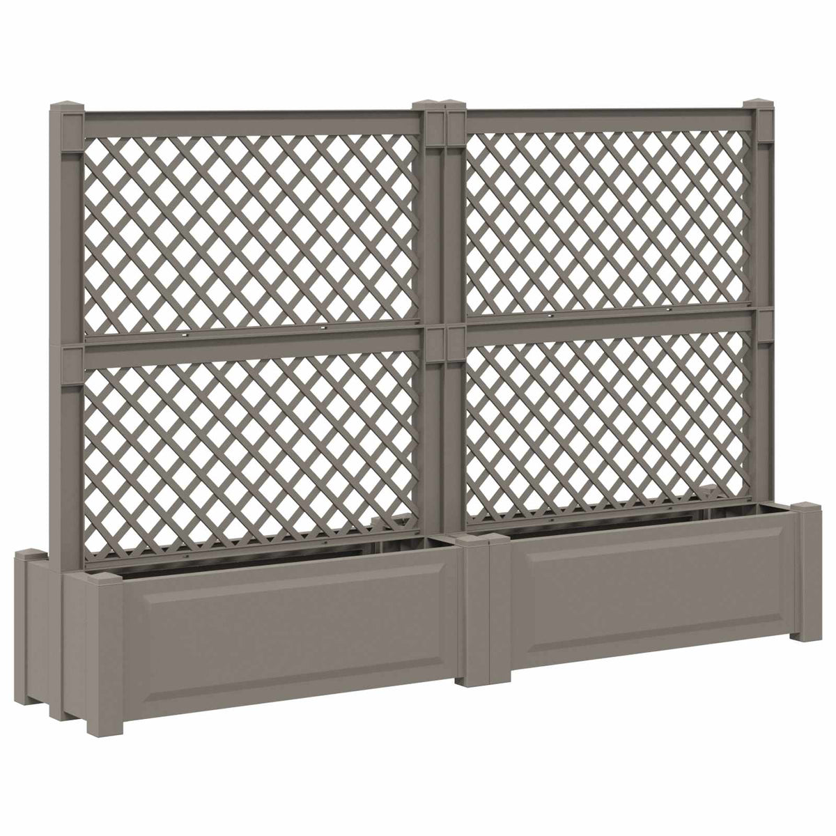 Iso istutusruukku tikkaille 2 pcs Harmaa 200 x 43 x 133,5 cm PP