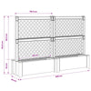 Iso istutusruukku tikkaille 2 pcs Harmaa 200 x 43 x 133,5 cm PP