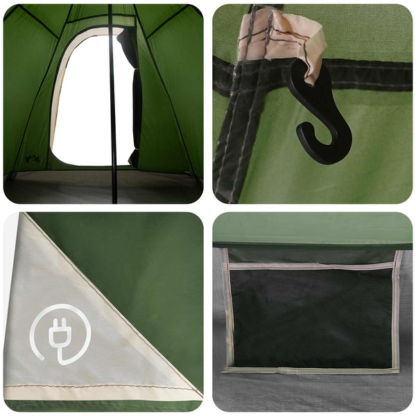 Tipi Tent Water-Resistant 3 hengelle Vihreä
