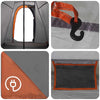 Tipi Tent Water-Resistant 3 hengelle Harmaa ja oranssi