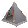 Tipi Tent Water-Resistant 3 hengelle Harmaa ja oranssi