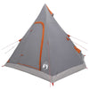 Tipi Tent Water-Resistant 3 hengelle Harmaa ja oranssi