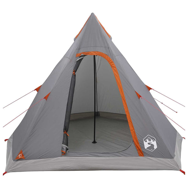 Tipi Tent Water-Resistant 3 hengelle Harmaa ja oranssi