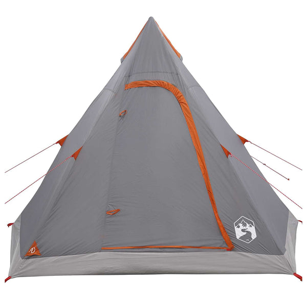 Tipi Tent Water-Resistant 3 hengelle Harmaa ja oranssi