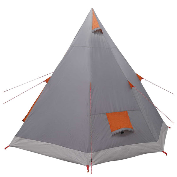 Tipi Tent Water-Resistant 3 hengelle Harmaa ja oranssi