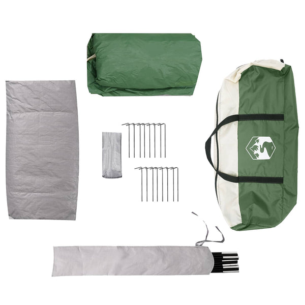 Tunnel Tent with Rainfly Water-Resistant 10 hengelle Vihreä