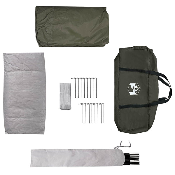 Tunnel Tent with Rainfly Water-Resistant 10 hengelle Armivihreä