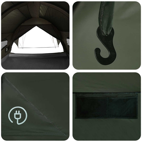 Tunnel Tent with Rainfly Water-Resistant 10 hengelle Armivihreä