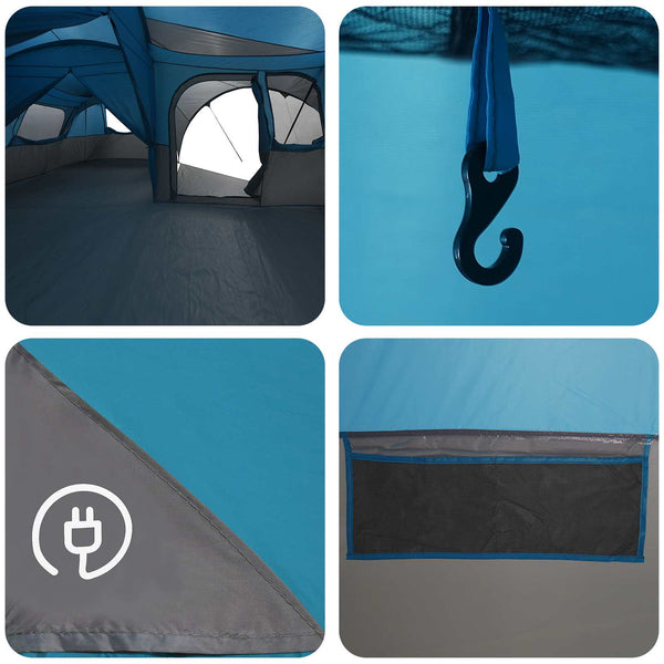 Perheteltta sadeverholla, vettä hylkivä 6 hengelle Sininen