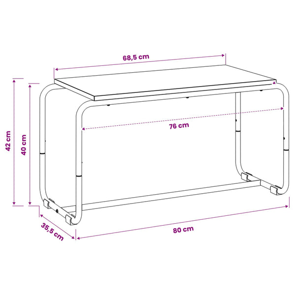 TV-teline 80 x 35.5 x 42 cm Savutammi Tekninen puu
