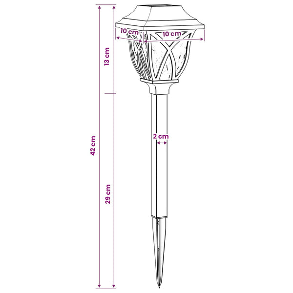 12 kpl Lämpimän Valkoinen 42 cm PP