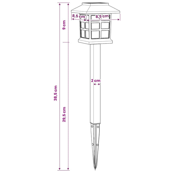 6 kpl Lämpimän Valkoinen 38,5 cm PP