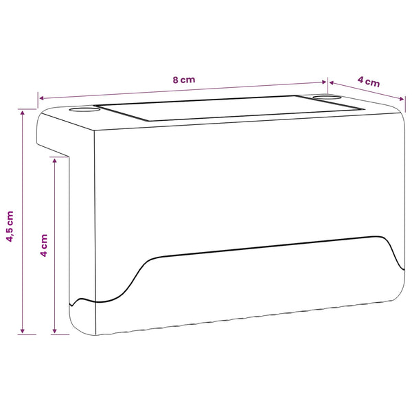 12 kpl Lämpimän Valkoinen 4,5 cm ABS ja PS