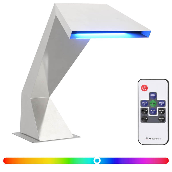 Uima-altaan vesiputous RGB-LED-valoilla Ruostumaton teräs Hopea