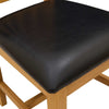 Ruokatuoli 2 kpl Mäntypuu Musta 45 x 54 x 100 cm