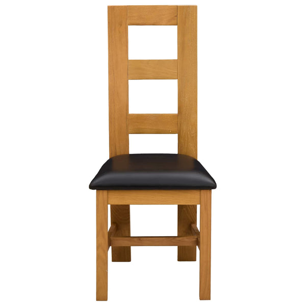 Ruokatuoli 2 kpl Mäntypuu Musta 45 x 51 x 105 cm