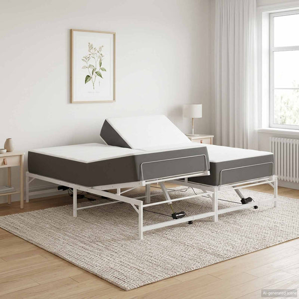 Sähkösäätöinen sänky runko valkoinen 6FT Super King Size Teräs