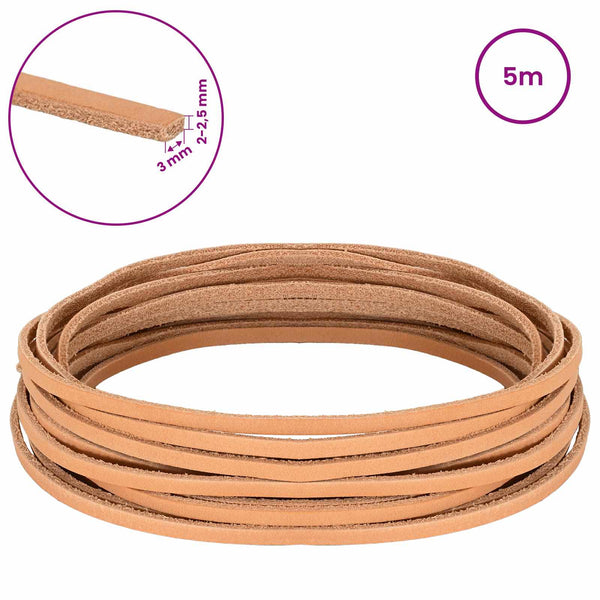 Nahkahihna 1 Vaaleanruskea 500 x 0,3 cm Nahka
