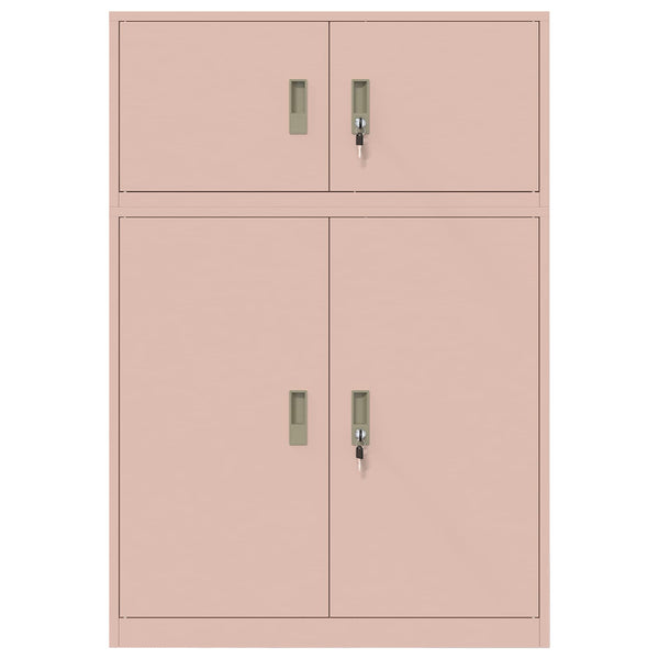 Säilytyskaappi 2 kpl Pinkki 90 x 40 x 130 cm Teräs Lukittava