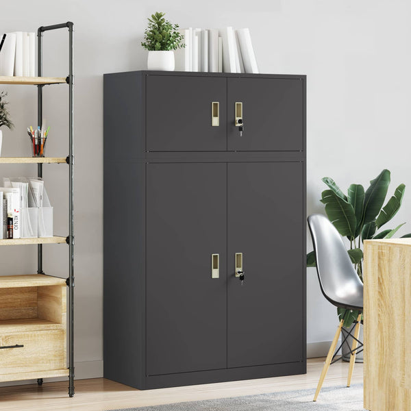 Säilytyskaappi 2 kpl Musta 90 x 40 x 145 cm Teräs Lukittava