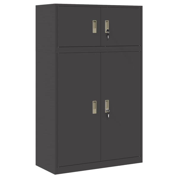 Säilytyskaappi 2 kpl Musta 90 x 40 x 145 cm Teräs Lukittava