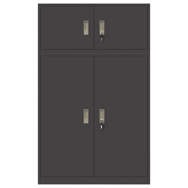 Säilytyskaappi 2 kpl Musta 90 x 40 x 145 cm Teräs Lukittava