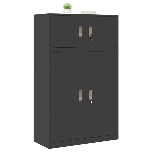 Säilytyskaappi 2 kpl Musta 90 x 40 x 145 cm Teräs Lukittava