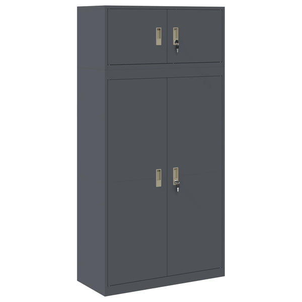 Säilytyskaappi 2 kpl Antrasiitti 90 x 40 x 180 cm Teräs