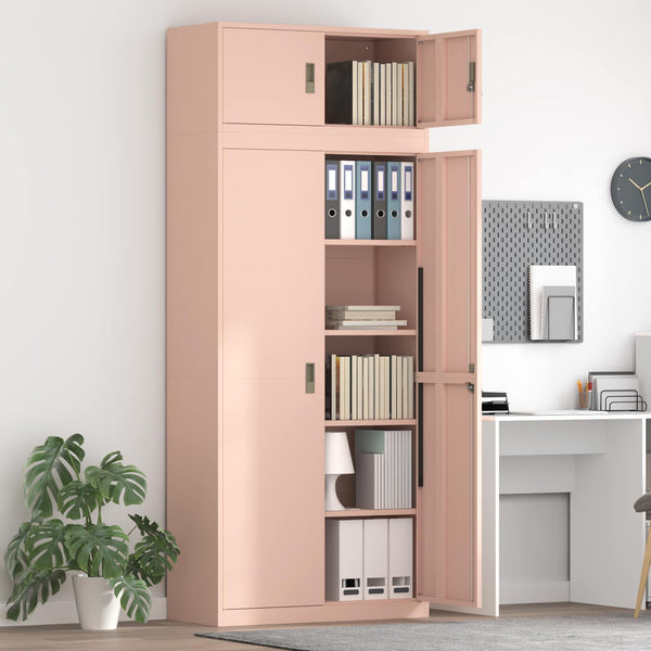 Säilytyskaappi 2 kpl Pinkki 90 x 40 x 220 cm Teräs Lukittava